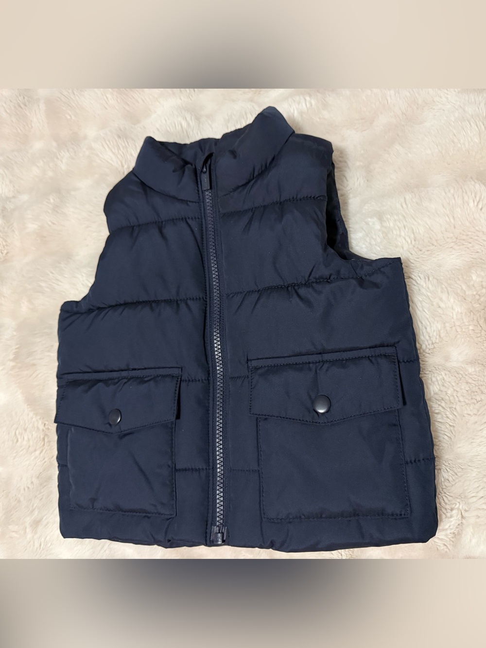 Old Navy Navy Quilted Kids Puffer Vest